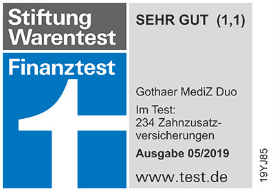 Stiftung Warentest - Sehr Gut für MediZ Duo 100